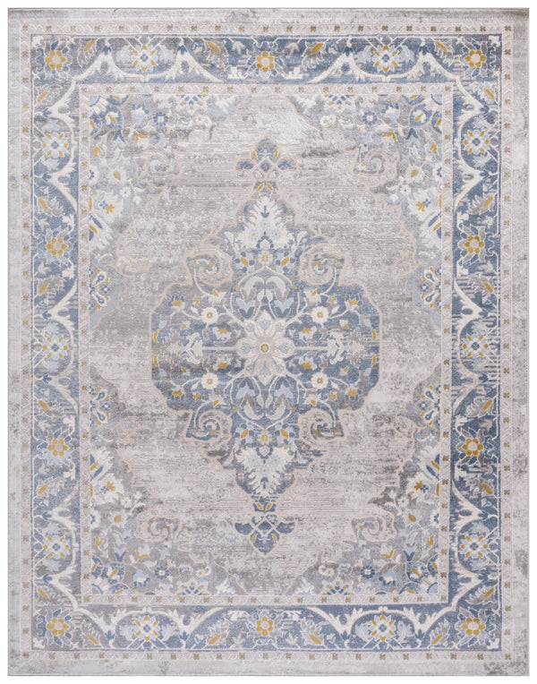 Safavieh Palma Exquisite Runner Area Rug - Timeless Elegance & Abstract Design For Modern Interiors Grey ,Blue 75% Polypropylene 25% Polyester Pam360f-2