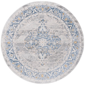 Safavieh Palma Elegant Runner Rug With Timeless Motifs, Turkish Craftsmanship For Sophisticated Home Décor Grey ,Blue 75% Polypropylene 25% Polyester Pam362f-2