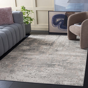 Safavieh Palma Low-Profile Grey Area Rug — Power-Loomed Turkish Construction, Durable Soft Polyblend Surface 8'-0" x 10'-0" PAM364F-8