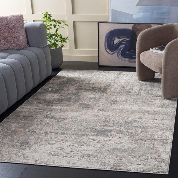 Safavieh Palma Low-Profile Grey Area Rug — Power-Loomed Turkish Construction, Durable Soft Polyblend Surface 8'-0" x 10'-0" PAM364F-8