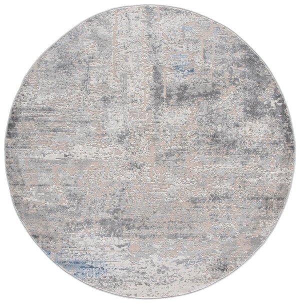 Safavieh Palma Contemporary Grey And Teal Area Rug — Low-Profile, Power-Loomed Durability For Modern Homes 5'-3" x 7'-6" PAM364G-5
