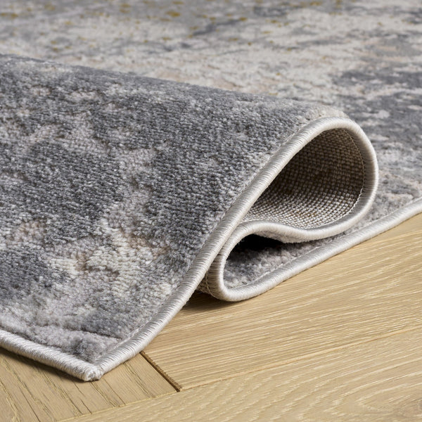 Safavieh Palma Round Grey Area Rug — Modern Low-Pile, Durable Power-Loomed Poly Blend For Easy Care And Style 6'-7" x 6'-7" PAM366F-7R