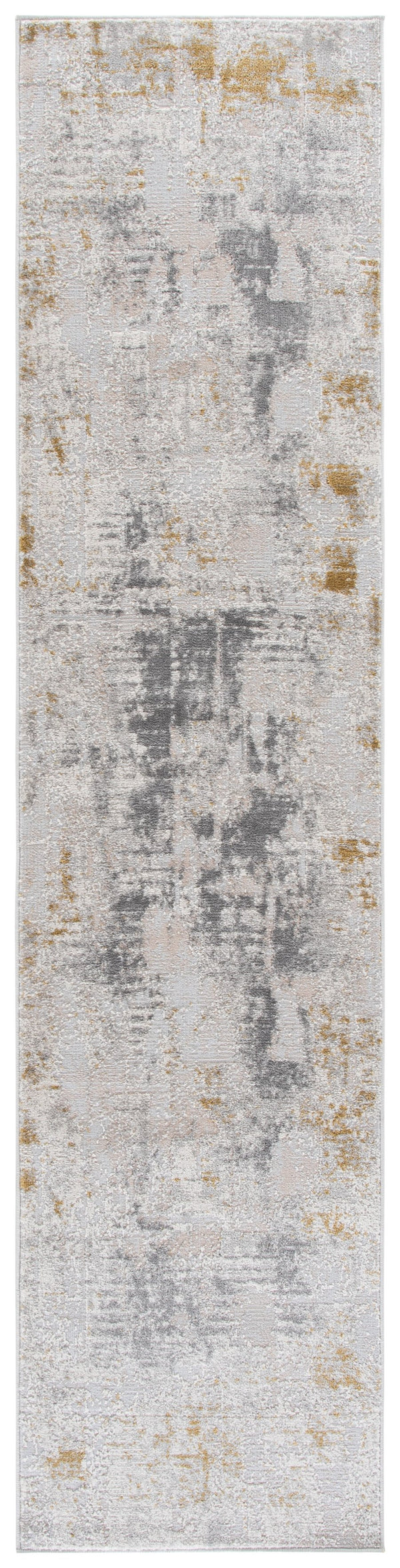 Safavieh Palma Round Area Rug In Grey And Gold — Low-Profile Power-Loomed Turkish Rug, Durable, Stylish 6'-7" x 6'-7" PAM368F-7R
