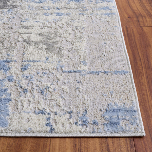 Safavieh Palma Grey And Teal Area Rug — Low-Profile Power-Loomed Turkish Construction, Durable, Stain-Resistant 5'-3" x 7'-6" PAM368G-5