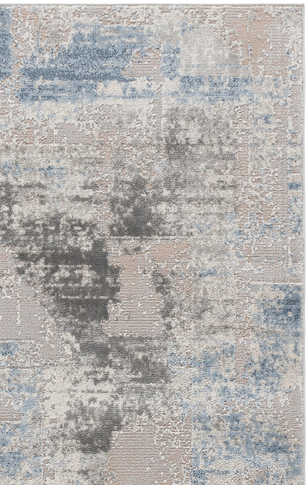 Safavieh Palma Grey And Teal Area Rug — Low-Profile Power-Loomed Turkish Construction, Durable, Stain-Resistant 5'-3" x 7'-6" PAM368G-5