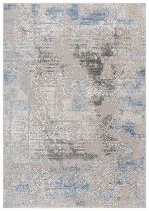 Safavieh Palma Grey And Teal Area Rug — Low-Profile Power-Loomed Turkish Construction, Durable, Stain-Resistant 5'-3" x 7'-6" PAM368G-5
