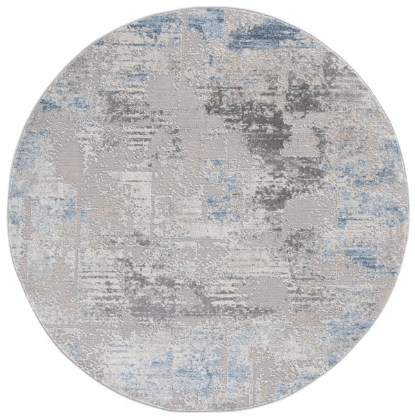 Safavieh Palma Grey And Teal Area Rug — Low-Profile Power-Loomed Turkish Construction, Durable, Stain-Resistant 5'-3" x 7'-6" PAM368G-5
