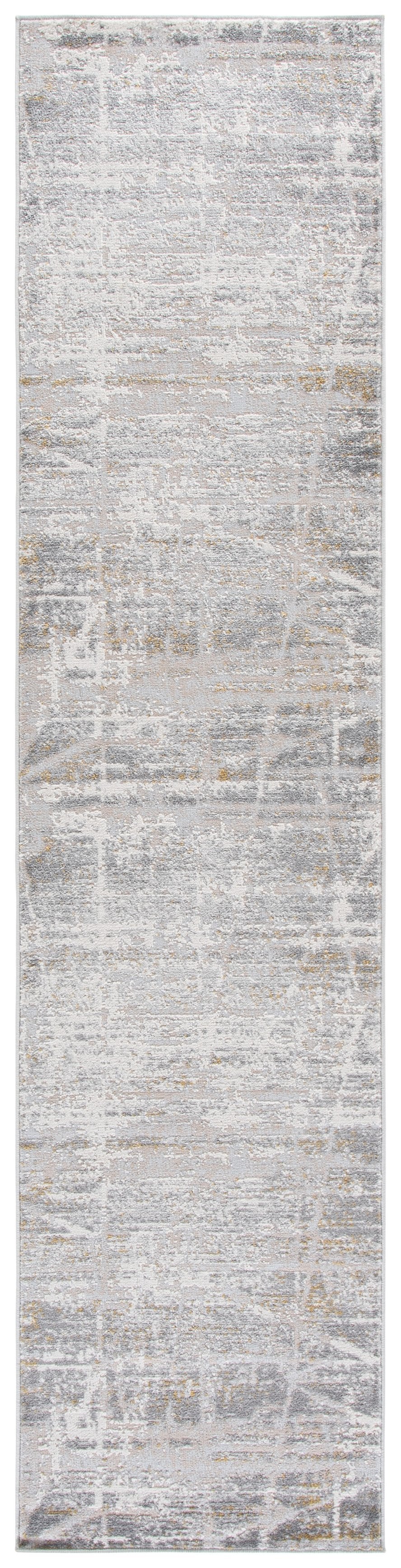 Safavieh Palma Contemporary 8X10 Grey And Gold Area Rug — Low 3/8" Pile, Power-Loomed In Turkey, Durable Sheen 8'-0" x 10'-0" PAM370F-8