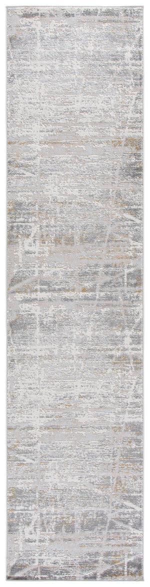 Safavieh Palma Modern Grey And Gold Area Rug — Low-Profile, Stain-Resistant Power-Loomed Design From Turkey 4'-0" x 6'-0" PAM370F-4