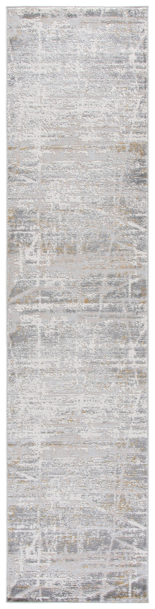 Safavieh Palma Modern Grey And Gold Area Rug — Low-Profile, Stain-Resistant Power-Loomed Design From Turkey 4'-0" x 6'-0" PAM370F-4