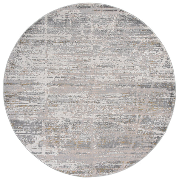 Safavieh Palma Modern Grey And Gold Area Rug — Low-Profile, Stain-Resistant Power-Loomed Design From Turkey 4'-0" x 6'-0" PAM370F-4