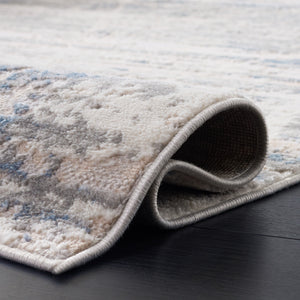 Safavieh Palma Modern Grey Teal Square Rug — Low Pile, Power-Loomed Turkish Construction For Easy Care 6'-7" x 6'-7" PAM370G-7SQ