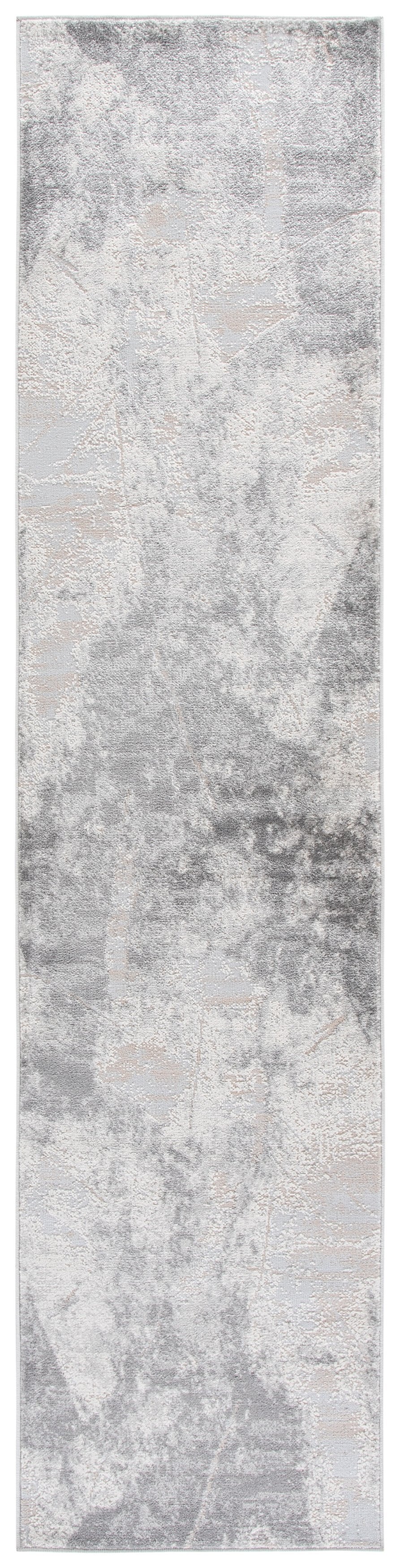 Safavieh Palma Modern Grey Area Rug — Low-Profile 3/8" Pile, Durable Power-Loomed Poly Blend For Contemporary Spaces 4'-0" x 6'-0" PAM372F-4