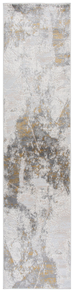 Safavieh Palma Refined Grey And Gold Area Rug —Power-Loomed Turkish Design, Durable Low-Maintenance Texture, Versatile Style 4'-0" x 6'-0" PAM372G-4