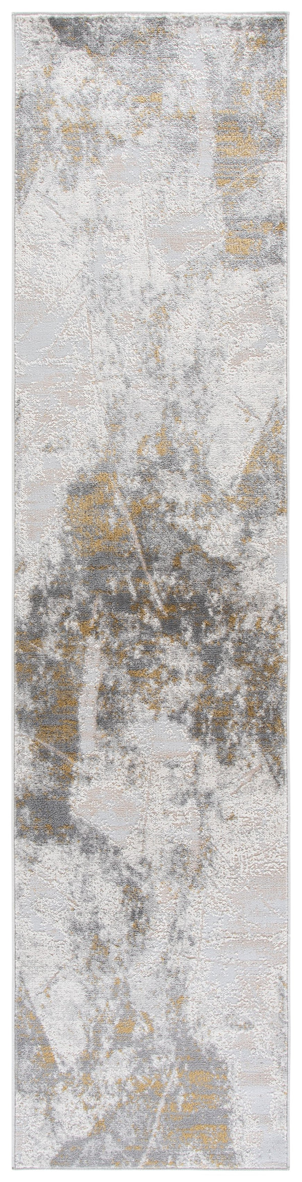 Safavieh Palma Refined Grey And Gold Area Rug —Power-Loomed Turkish Design, Durable Low-Maintenance Texture, Versatile Style 4'-0" x 6'-0" PAM372G-4