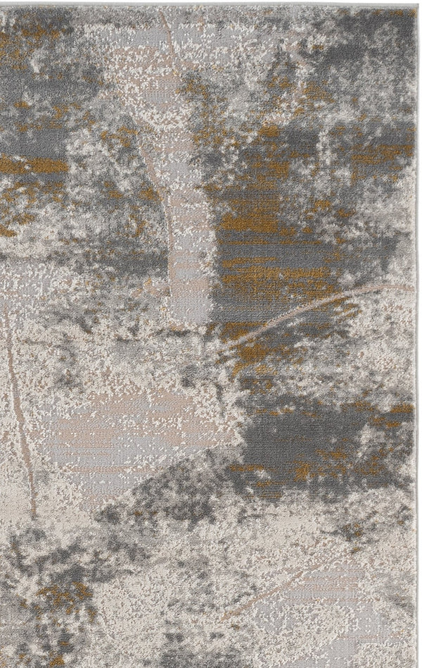 Safavieh Palma Refined Grey And Gold Area Rug —Power-Loomed Turkish Design, Durable Low-Maintenance Texture, Versatile Style 4'-0" x 6'-0" PAM372G-4
