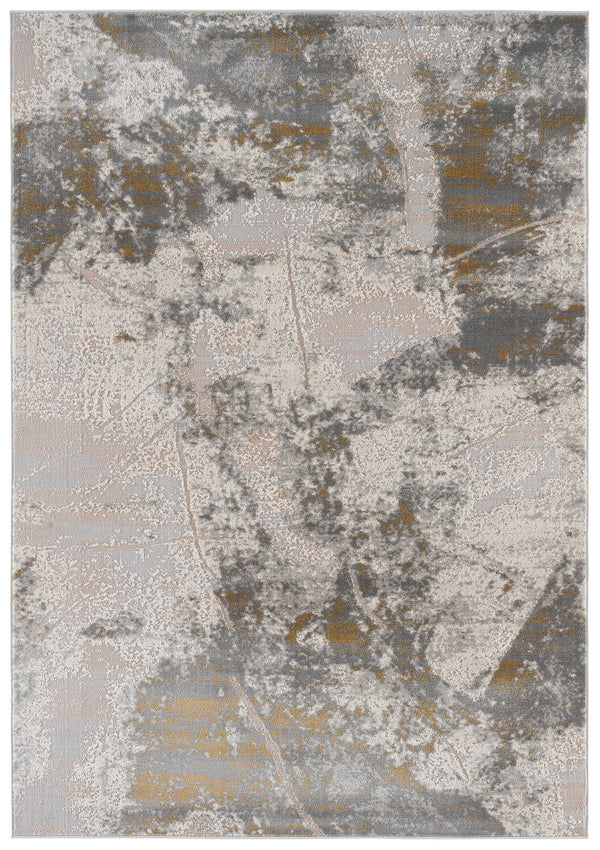 Safavieh Palma Grey Gold Runner Rug For Hallway — Low-Profile 3/8" Pile, Durable Power-Loomed Turkish Weave 2'-2" x 9'-0" PAM372G-29