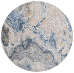 Safavieh Palma Modern Grey And Teal Area Rug — Low Pile Power-Loomed Comfort, Durable Turkish Craftsmanship 4'-0" x 6'-0" PAM374F-4