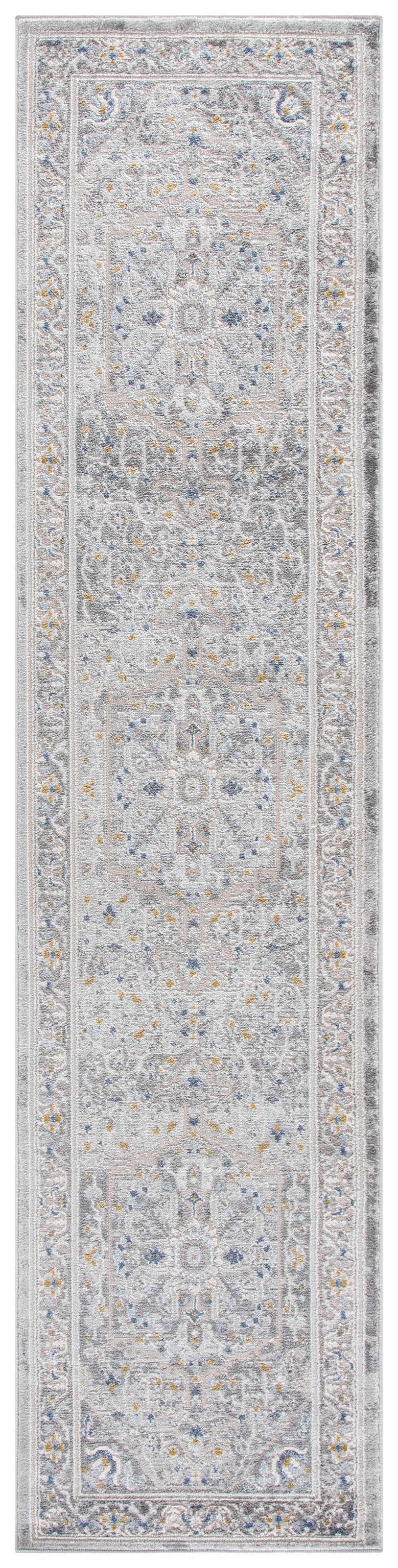 Safavieh Palma Grey Area Rug — Low-Pile, Stain-Resistant Power-Loomed Turkish Rug For Modern Minimalist Rooms 4'-0" x 6'-0" PAM376F-4
