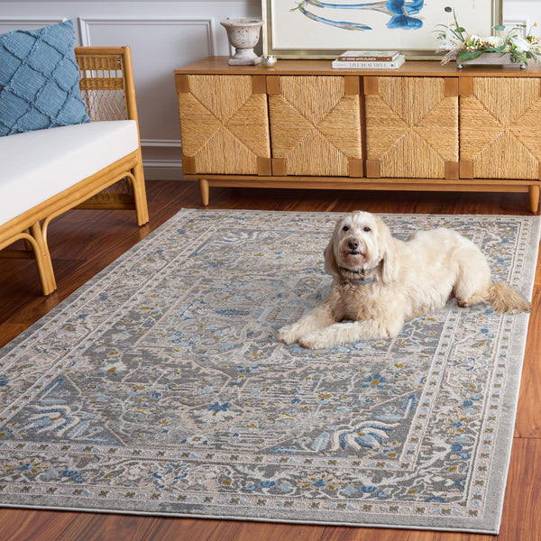 Safavieh Palma Modern Grey Runner Rug — Low‑Profile Durable Power‑Loomed Design For Hallways & Entryways 2'-2" x 9'-0" PAM376F-29
