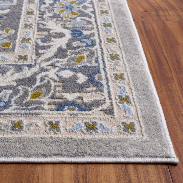Safavieh Palma Traditional-Inspired Runner Rug In Grey And Teal — Low Pile, Durable Power-Loomed Turkish Craftsmanship 2'-2" x 9'-0" PAM376G-29