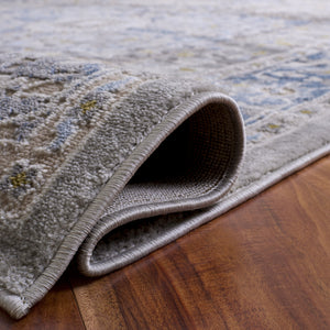 Safavieh Palma Traditional-Inspired Runner Rug In Grey And Teal — Low Pile, Durable Power-Loomed Turkish Craftsmanship 2'-2" x 9'-0" PAM376G-29
