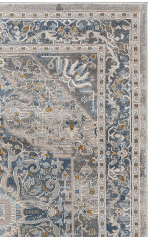 Safavieh Palma Traditional-Inspired Runner Rug In Grey And Teal — Low Pile, Durable Power-Loomed Turkish Craftsmanship 2'-2" x 9'-0" PAM376G-29