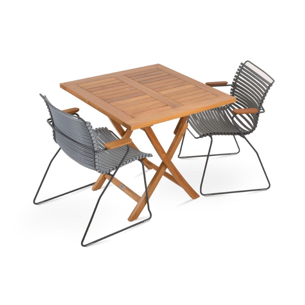 Soho Concept Pamela Teak Folding Dining Table - Solid Grade A Teak, Weather-resistant, Space-saving Design 80/90cm Natural  Soho-concept-dining-chair-14103