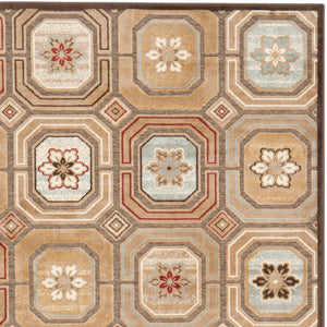 Safavieh Paradise Exquisite Area Rug With Timeless Geometric Motifs For A Luxurious Touch In Any Space Dark Brown ,Multi 75% Viscose,18% Polyester,7% Cotton Par158-330-3