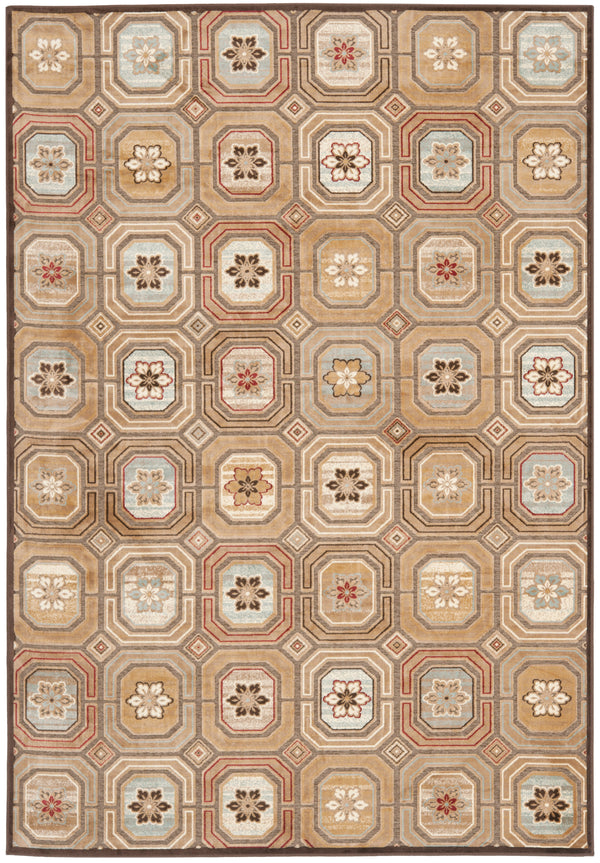 Safavieh Paradise Exquisite Area Rug With Timeless Geometric Motifs For A Luxurious Touch In Any Space Dark Brown ,Multi 75% Viscose,18% Polyester,7% Cotton Par158-330-3