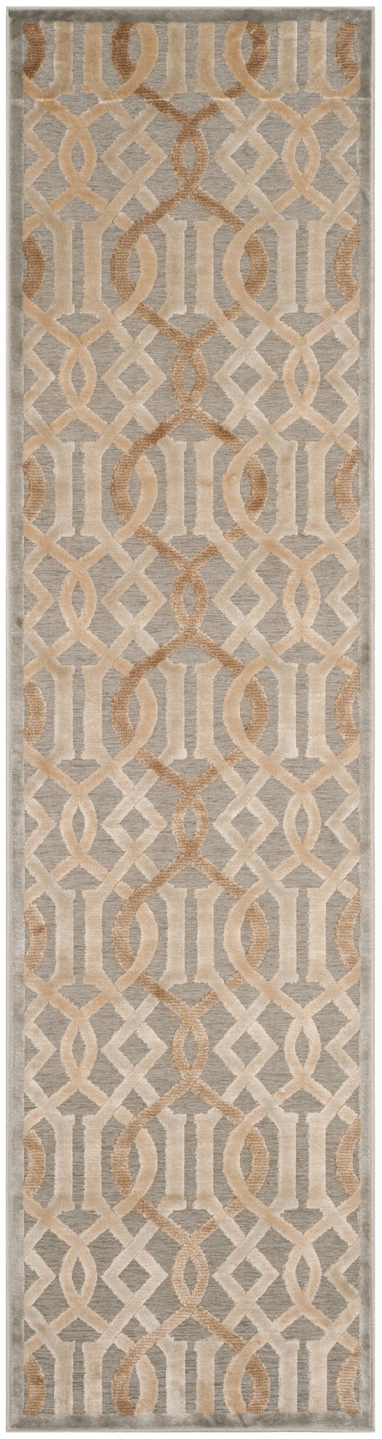 Safavieh Paradise Elegant Geometric Runner Rug - Luxurious Belgian Craftsmanship For Timeless Home Style Blue Viscose Par415b-28