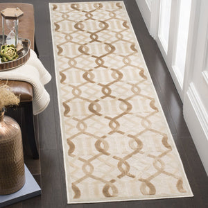 Safavieh Paradise Elegant Geometric Runner Rug - Luxurious Belgian Craftsmanship For Timeless Home Style Cream Viscose Par415c-28