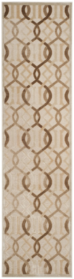 Safavieh Paradise Elegant Geometric Runner Rug - Luxurious Belgian Craftsmanship For Timeless Home Style Cream Viscose Par415c-28