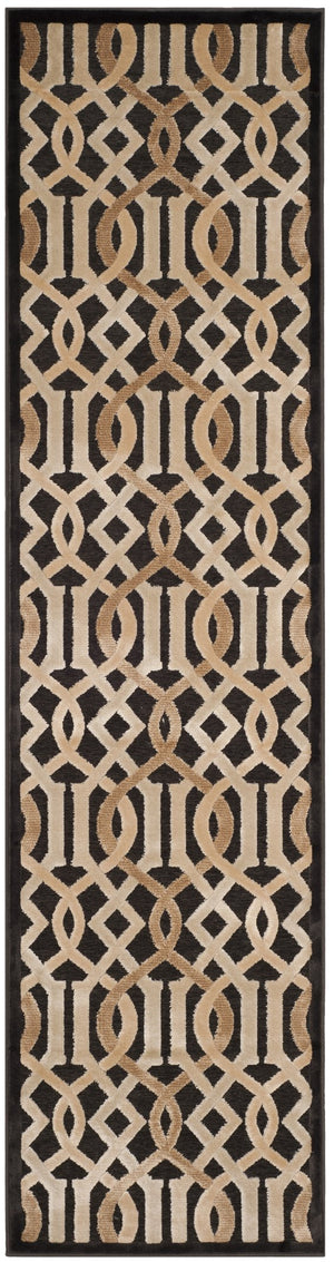 Safavieh Paradise Elegant Geometric Runner Rug - Luxurious Belgian Craftsmanship For Timeless Home Style Dark Grey Viscose Par415d-28