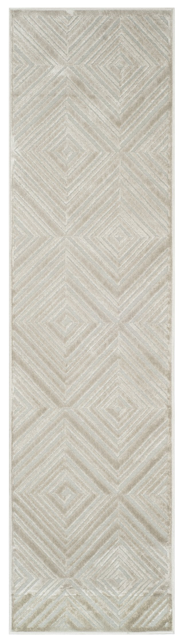 Safavieh Paradise Luxurious Viscose Pile Runner Rug - Elegant Geometric Design For Modern Spaces, Belgium Made Silver Viscose Pile Par948b-28