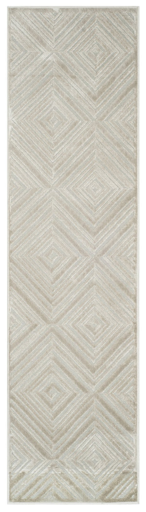 Safavieh Paradise Luxurious Viscose Pile Runner Rug - Elegant Geometric Design For Modern Spaces, Belgium Made Silver Viscose Pile Par948b-28