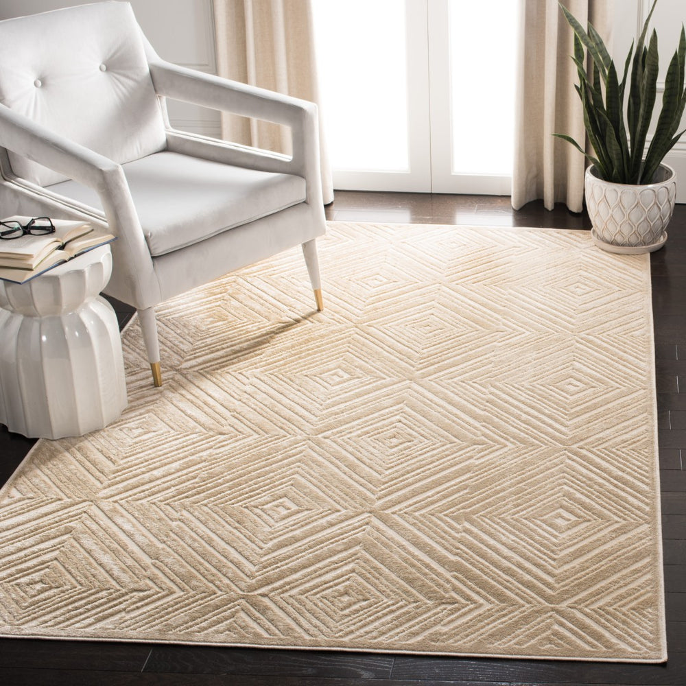 Safavieh Paradise Luxurious Viscose Area Rug With Geometric Design – Elevate Your Home's Elegance Today! Beige Viscose Pile Par948c-4