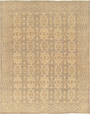 Pasargad Home Azerbaijan Collection Hand-knotted Lamb's Wool Area Rug – Elegant Floral Design Accents   Parp-002 10x14