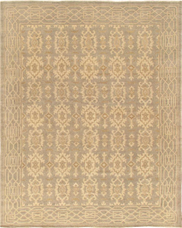 Pasargad Home Azerbaijan Collection Hand-knotted Lamb's Wool Area Rug – Elegant Floral Design Accents   Parp-002 10x14