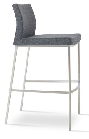 Soho Concept Pasha Metal Barstools & Counterstools - Modern Industrial Design With Plush Fabrics & 10-year Guarantee Dark Grey  Soho-concept-dining-chair-09106