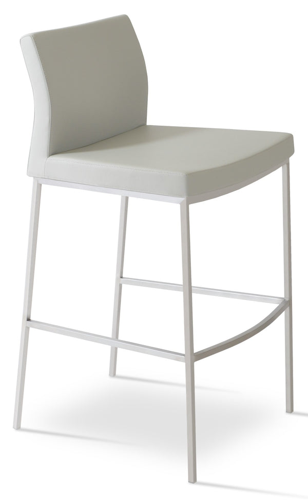 Soho Concept Pasha Metal Bar & Counter Stools In Boucle, Velvet, Nubuck, Or Camira Fabrics - 10-year Guarantee! Grey  Soho-concept-dining-chair-09108