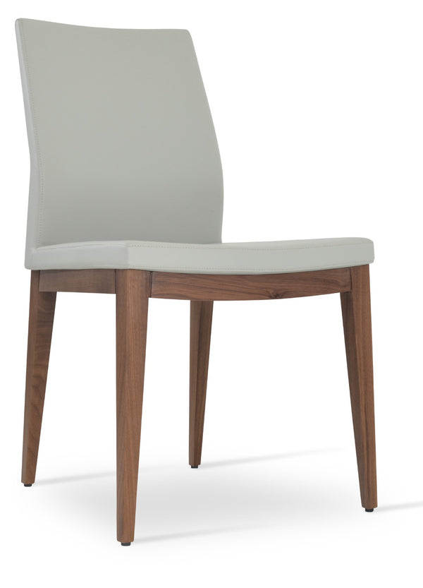 Soho Concept Pasha Wood Dining Chair - Stylish Leatherette Seating With 2-year Guarantee, Limited Stock Available! Walnut,Light Grey  Soho-concept-dining-chair-04998
