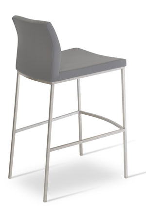 Soho Concept Pasha Metal Bar & Counter Stools In Boucle, Velvet, Nubuck, Or Camira Fabrics - 10-year Guarantee! Grey  Soho-concept-dining-chair-09104