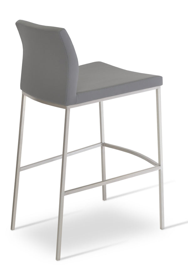 Soho Concept Pasha Metal Bar & Counter Stools In Boucle, Velvet, Nubuck, Or Camira Fabrics - 10-year Guarantee! Grey  Soho-concept-dining-chair-09104