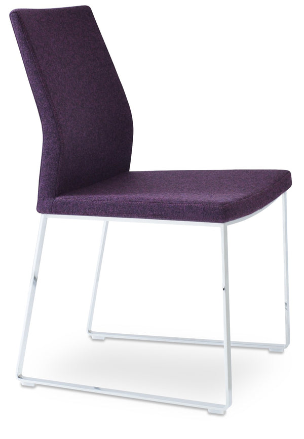 Soho Concept Pasha Sled Dining Chair - Premium Upholstery Options & Strong Base, 10-year Guarantee, Stylish Design Chrome  Soho-concept-dining-chair-04987