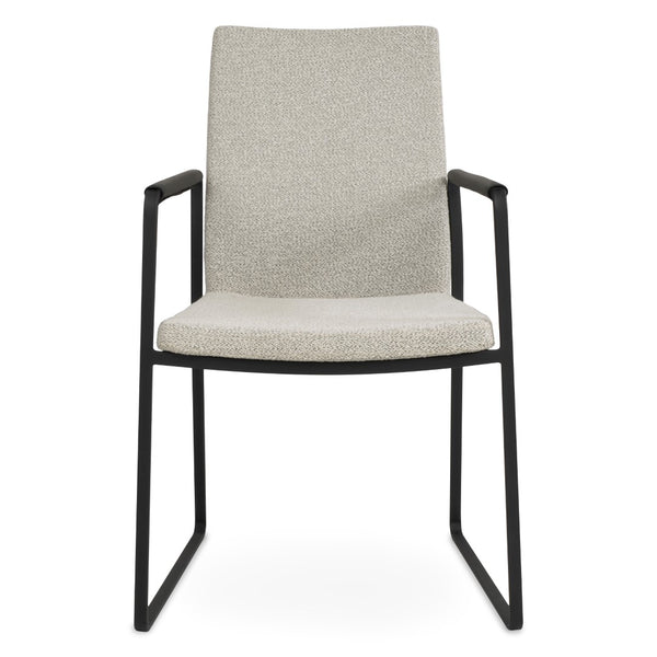 Soho Concept Pasha Sled Armchair - Premium Upholstered Dining Chair With Sleek Base & 10-year Guarantee, Modern Design Black,White,Grey  Soho-concept-dining-chair-04686