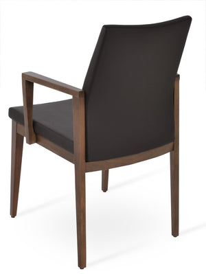 Soho Concept Pasha Wood Armchair Dining Chair - Durable Beech With Stylish Upholstery Options & 10-year Guarantee Walnut,Brown  Soho-concept-dining-chair-04695