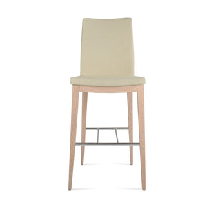 Soho Concept Pasha Wood Barstools & Counterstools - Premium Camira Yoredale Fabric, 10-year Guarantee, Ergonomic Comfort Ash,Natural,Beige  Soho-concept-dining-chair-06968