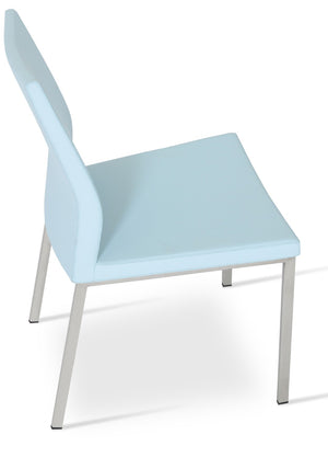 Soho Concept Pasha Metal Dining Chair - Modern Chrome Base, Stylish Fabric Options & 10-year Guarantee For Durability Chrome  Soho-concept-dining-chair-04715