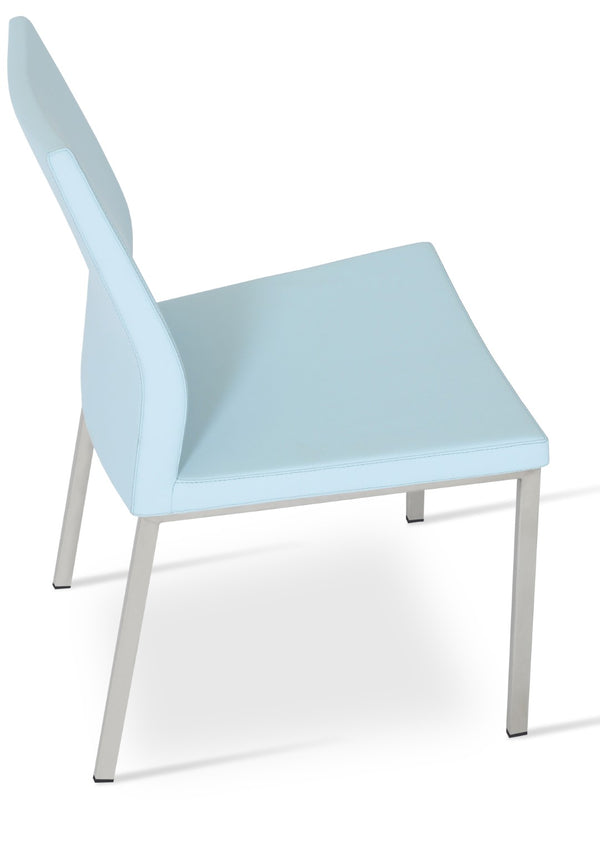 Soho Concept Pasha Metal Dining Chair - Modern Chrome Base, Stylish Fabric Options & 10-year Guarantee For Durability Chrome  Soho-concept-dining-chair-04715